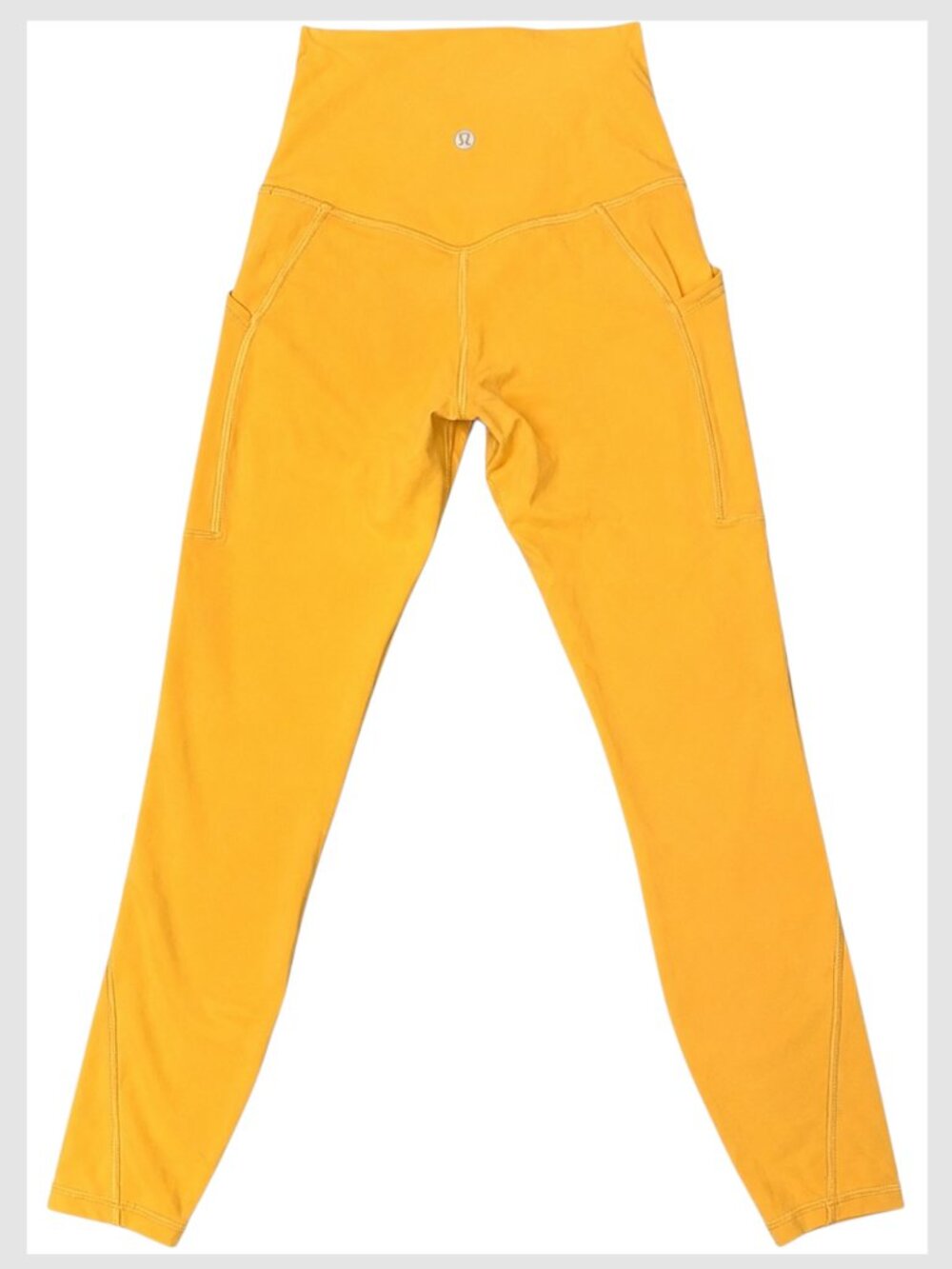 Lululemon Wunder Train High-Rise Crop with Pockets 23” Sundrenched Yellow Size 2